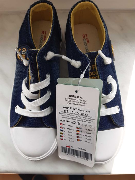 NOWE trampki Coccodrillo, roz. 31