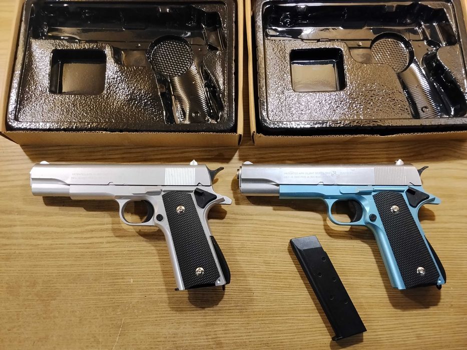 Пистолет детский игровой металлический на пульках (с деффектом) Кольт 1911 Colt