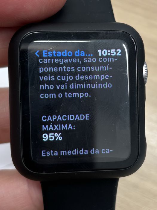 Apple Watch Series 3 42mm com Garantia, cabo e Bateria 95%
