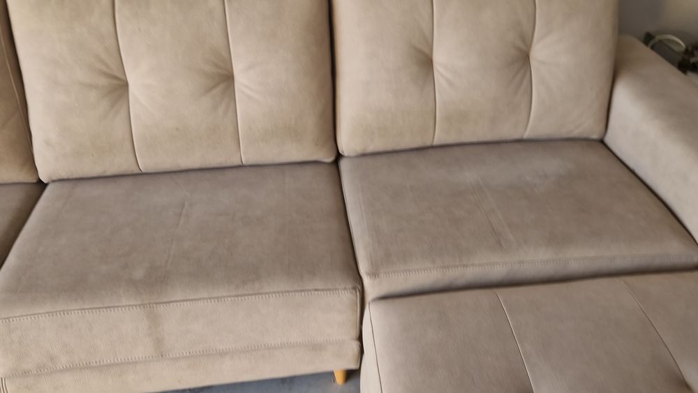 Vendo sofa pouco uso, com descanso de pes