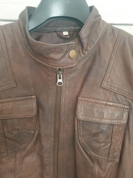 Damska  kurtka-ramoneska skórzana z C&A