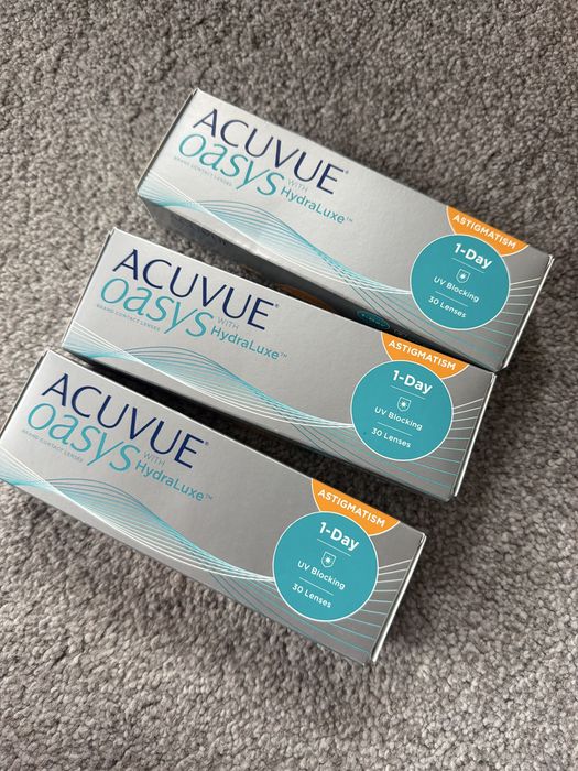 Soczewki jednodniowe 1-day acuvue oasys -0,50 -1,25 160 astygmatyzm