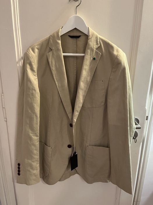 Blazer de linho bege - 48 (parece M) Purificacion Garcia