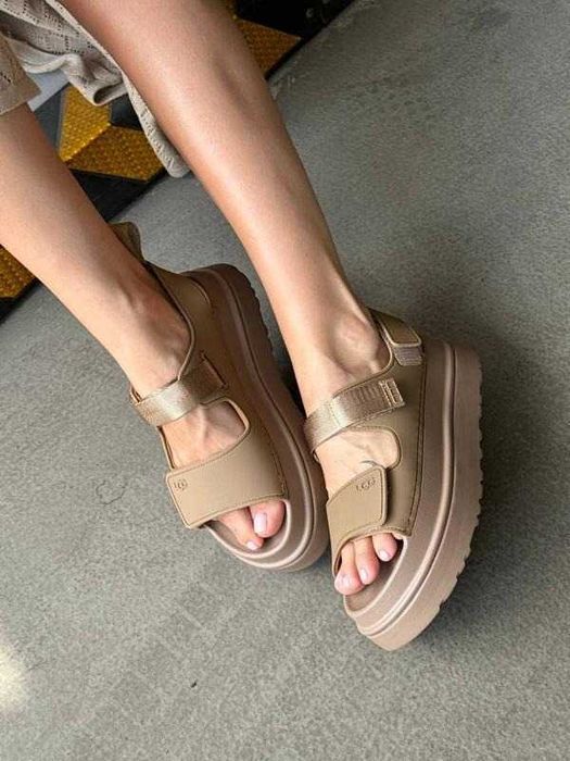 ‼️РОЗПРОДАЖ ‼️Оригінальні Босоніжки Ugg Goldenglow Sandals Brown /Босоножки Угги/Сандали Угг/Уггі