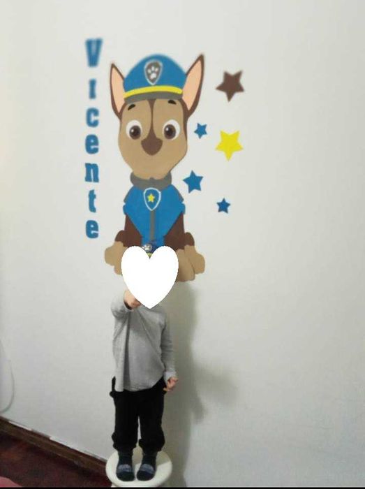 Patrulha pata autocolantes eva gigante painel