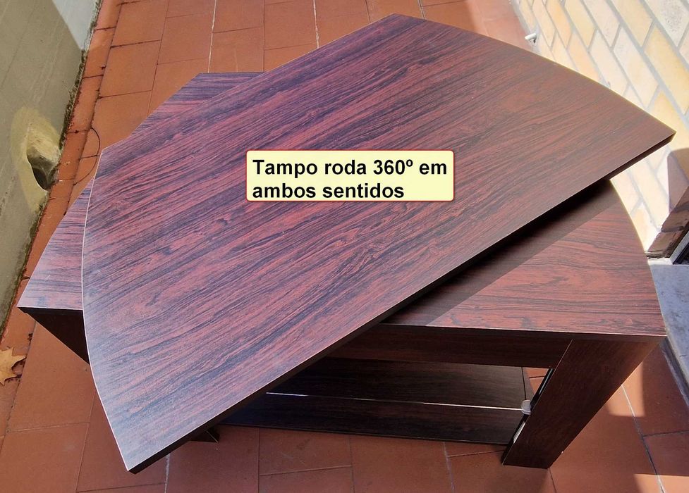 Móvel de Televisão e aparelhagens com tampo rotativo a 360º