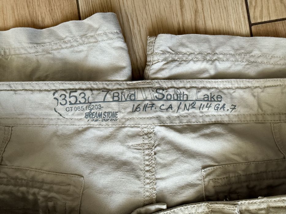 Lniane beżowe spodnie Dream Stone W36