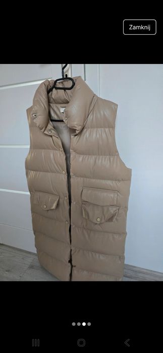 Kamizelka z eko skórki damska