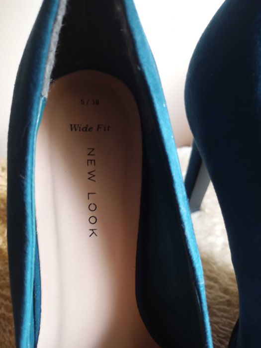 buty 38 szpilki kolor ciemny turkus