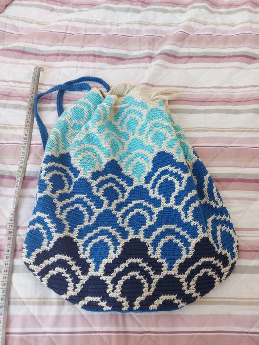 Mochila nova feita à mão em croché