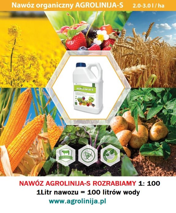 Agrolinija-S Odżywka dolistna  Certyfikat Ekologiczny 25L Kukurydza