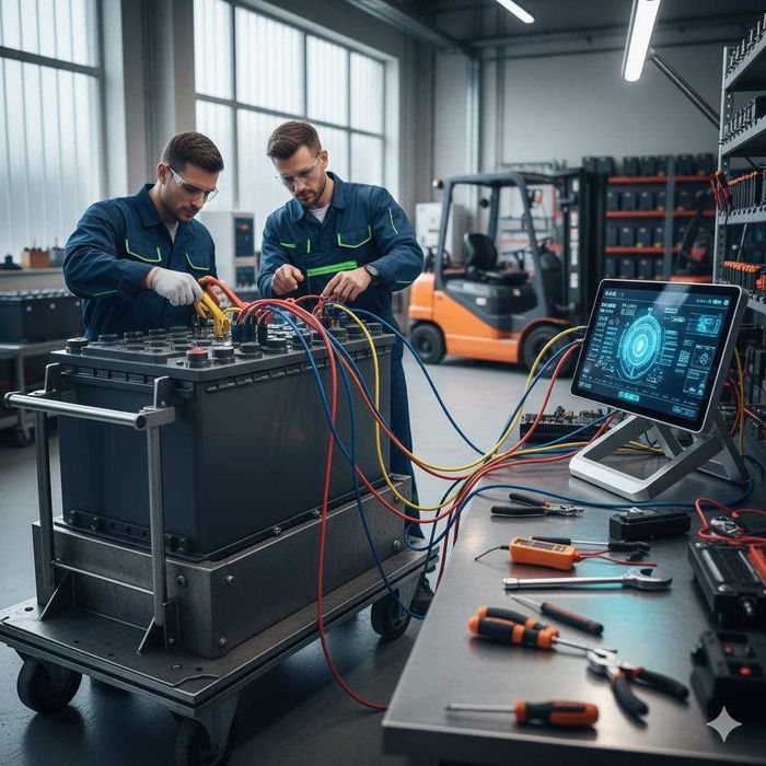 Diagnostyka i regeneracja baterii wózków i paleciaków elektrycznyc