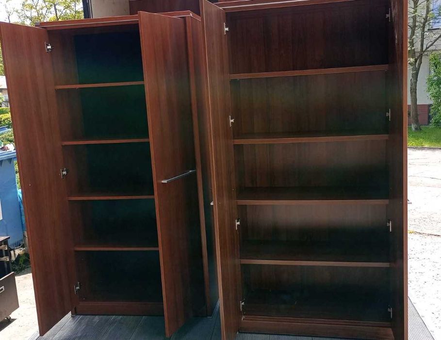 Szafa calvados ciemny gabinetowa 100x193 szafy aktowe biuro dom szkoła