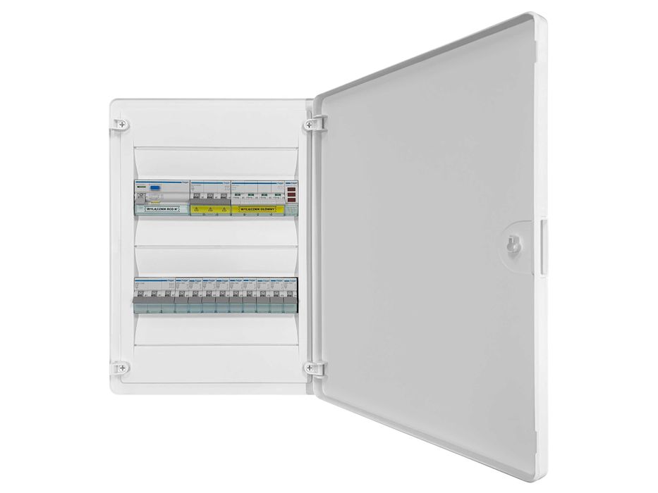 Rozdzielnica elektryczna natynkowa z zabezpieczeniami 2x12 modułów