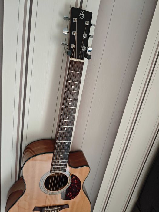 Guitarra acústica Harley Benton CLG 48 CE Wide NT com Saco Premium