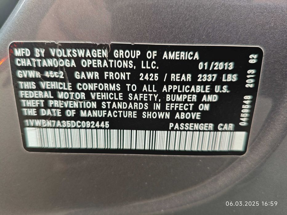 Volkswagen Passat 2013 В7