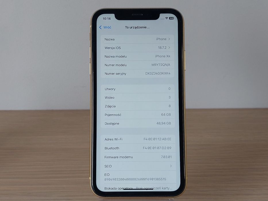 iPhone XR 64GB 83% Żółty