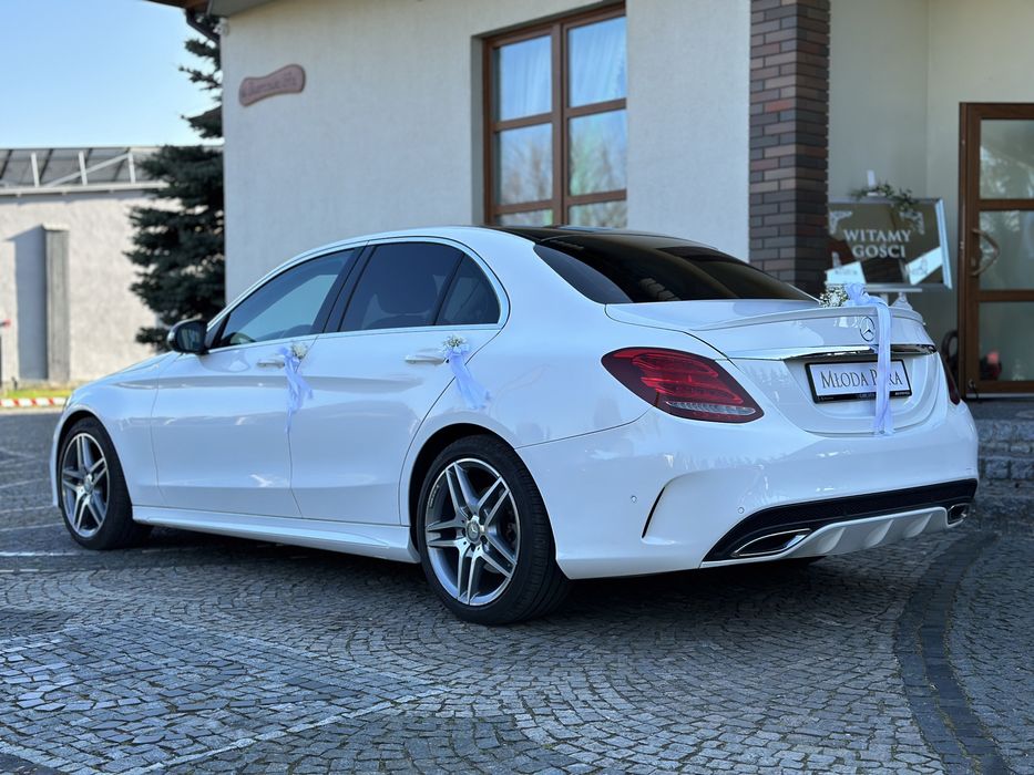 Auto do ślubu Mercedes C Klasa W205 AMG Biały