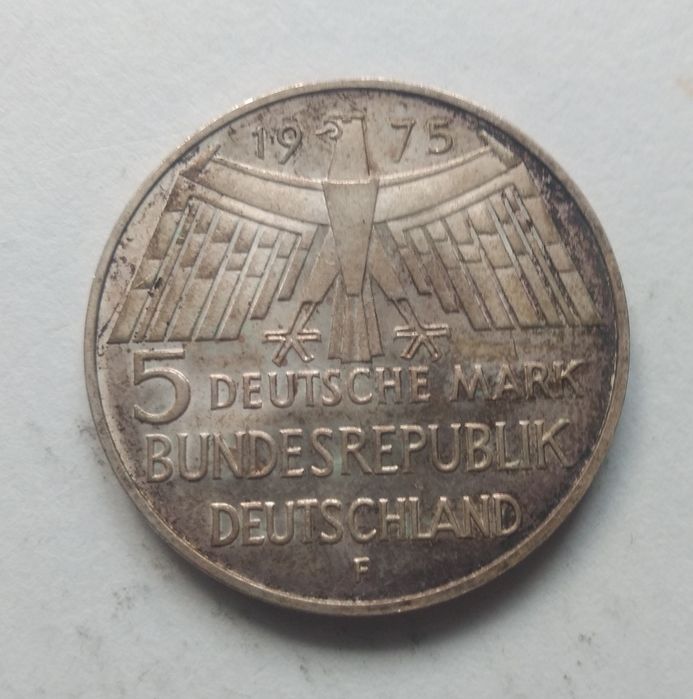 Niemcy, 5 marek, 1975 F - Rok Ochrony Zabytków.