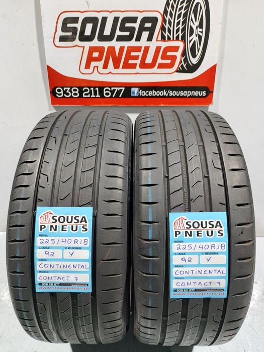 2 pneus semi novos 225-40R18 Continental - Oferta dos Portes - 140 Eur
