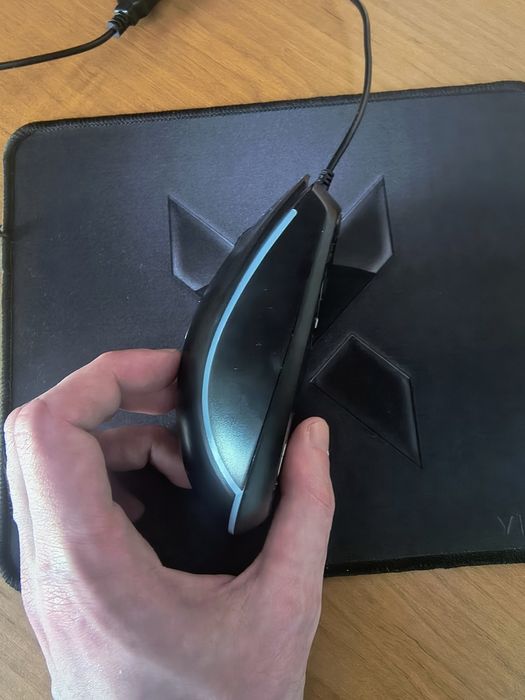 Миша Vinga MSG-180 USB Black+коврик