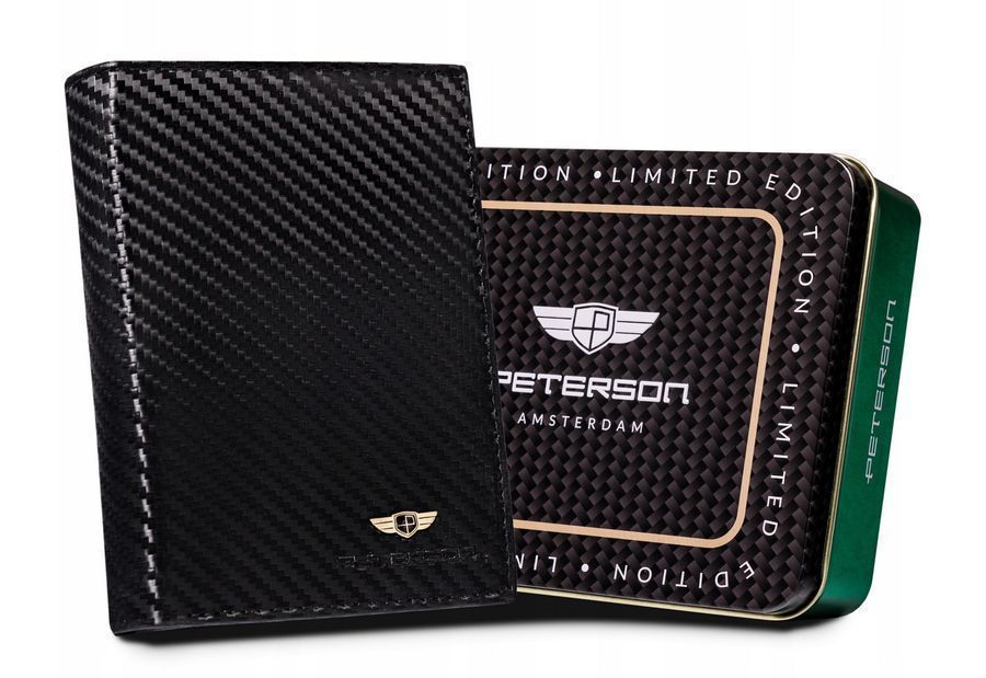 duży, skórzany portfel męski bez zapięcia - peterson