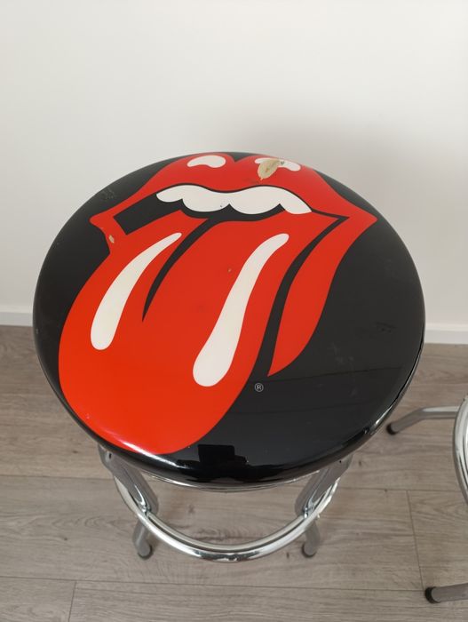 3 Bancos de bar altos temática Rock