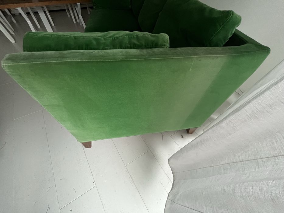 Kanapa Stockholm Ikea zielona welur tapicerski
