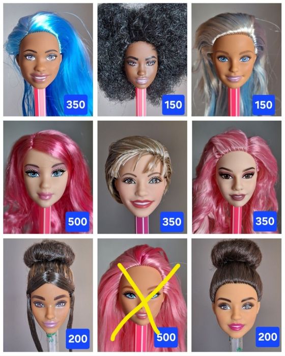 Голова Барбі, Кен, Дефа Люсі, Defa, Barbie для гібридизації, всі нові