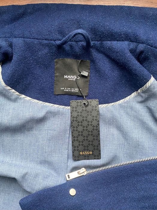 Осіннє коротке пальто Mango S шерсть демисезонна куртка /для вагітних