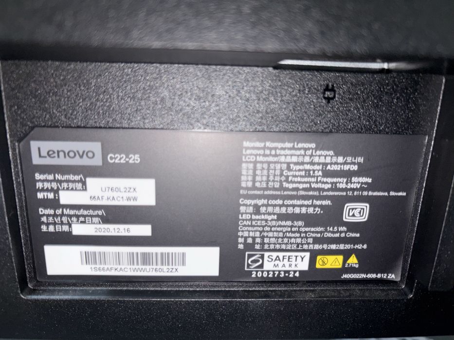 Monitor lenovo com pouco uso