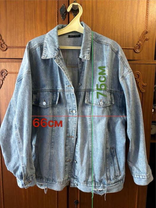 Джинсова куртка великого розміру