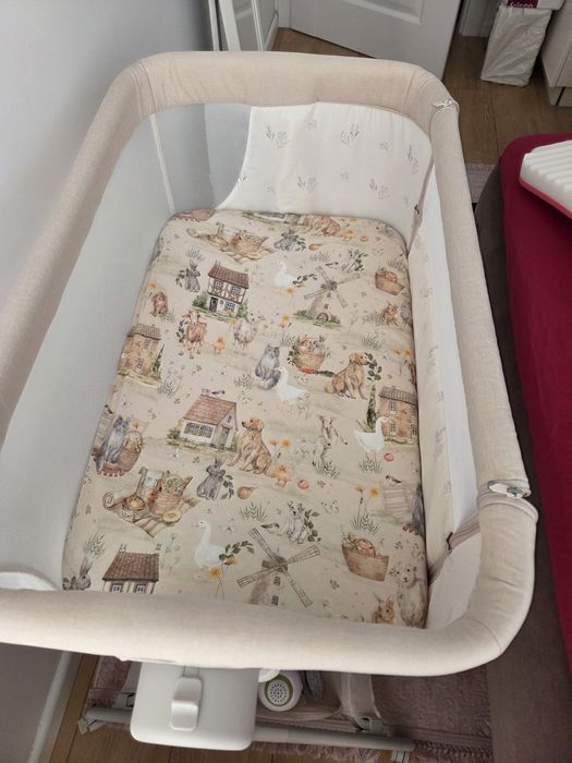 Łóżeczko lionelo leonie plus, materac, ochraniacz