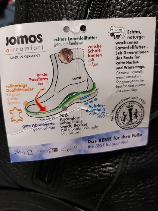 Sztyblety JOMOS roz.45 kozaki, skóra naturalna, wełna