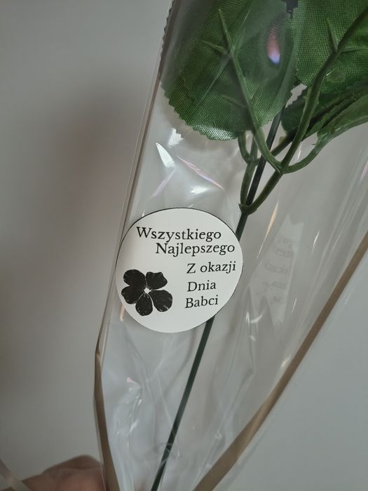 Róża mydlana w rękawie podziękowanie dodatek prezent na dzień babci