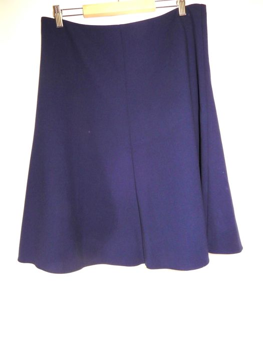 Spódnica midi granatowa rozkloszowana biurowa 42 XL