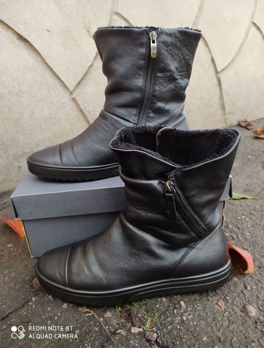 Ecco 39 40 сапоги жіночі зимові чоботи черевики ботинки взуття ессо