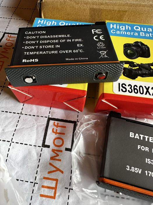 2 шт Аккумулятор Insta 360 One X2 1700mAh IS360X2B