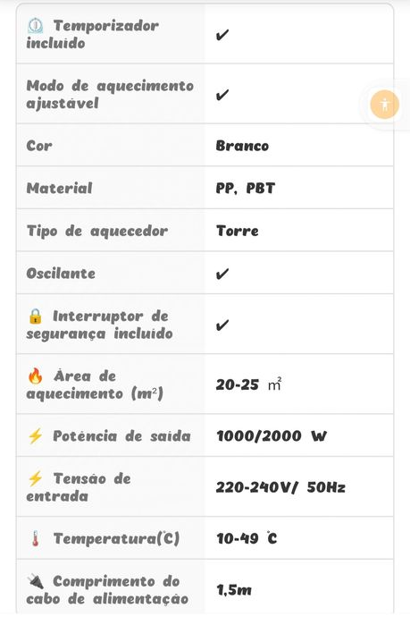 Aquecedores com ecrã digital e comando