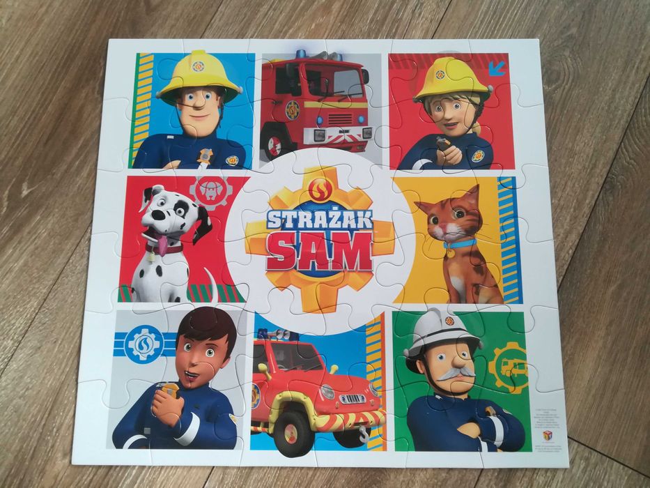Zestaw puzzle i kolorowanka Strażak Sam
