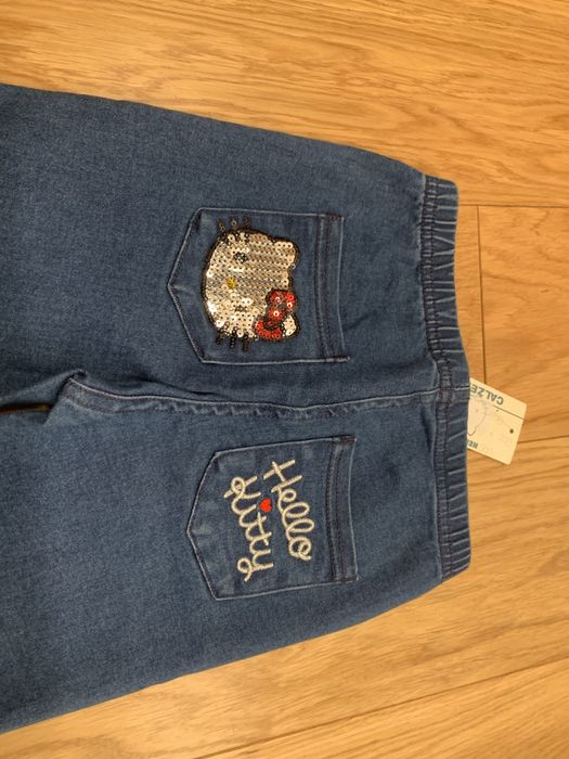 Spodnie Jeans Hello Kitty Nowe 3/4 Lata