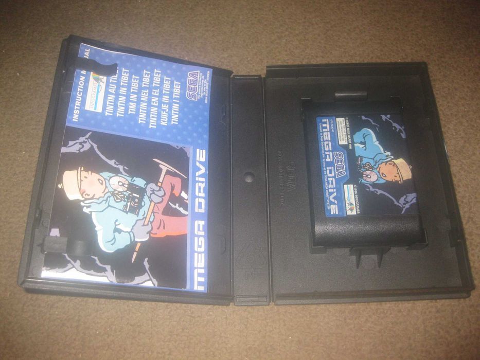 Jogo "Tintin au Tibet" para Sega Mega Drive/Completo!