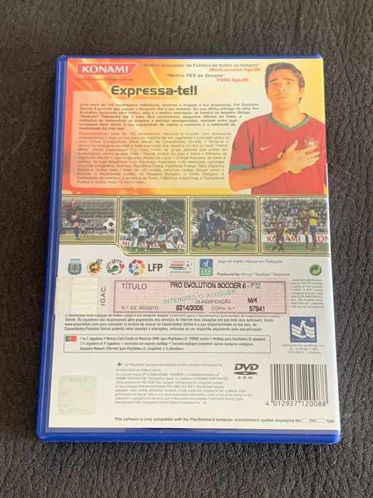 PES 6 (Pro Evolution Soccer 6) - Jogo PS2