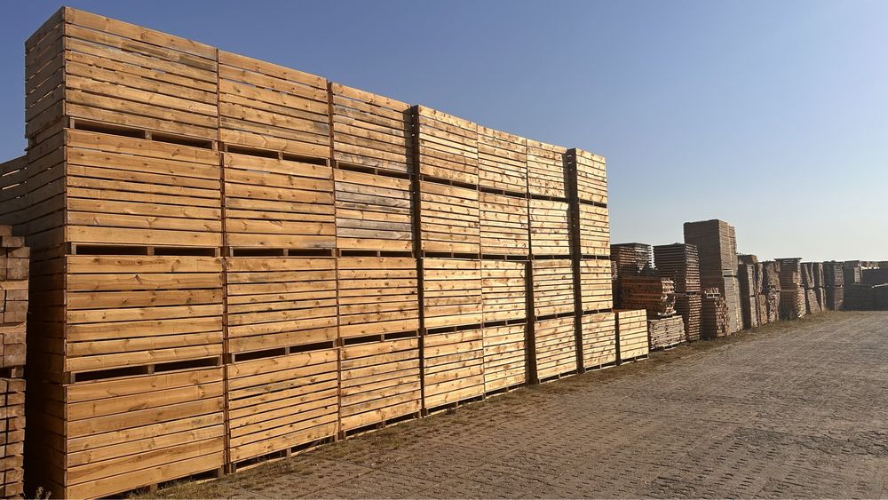 Skrzyniopalety nowe rózne wymiary na warzywa i owoce