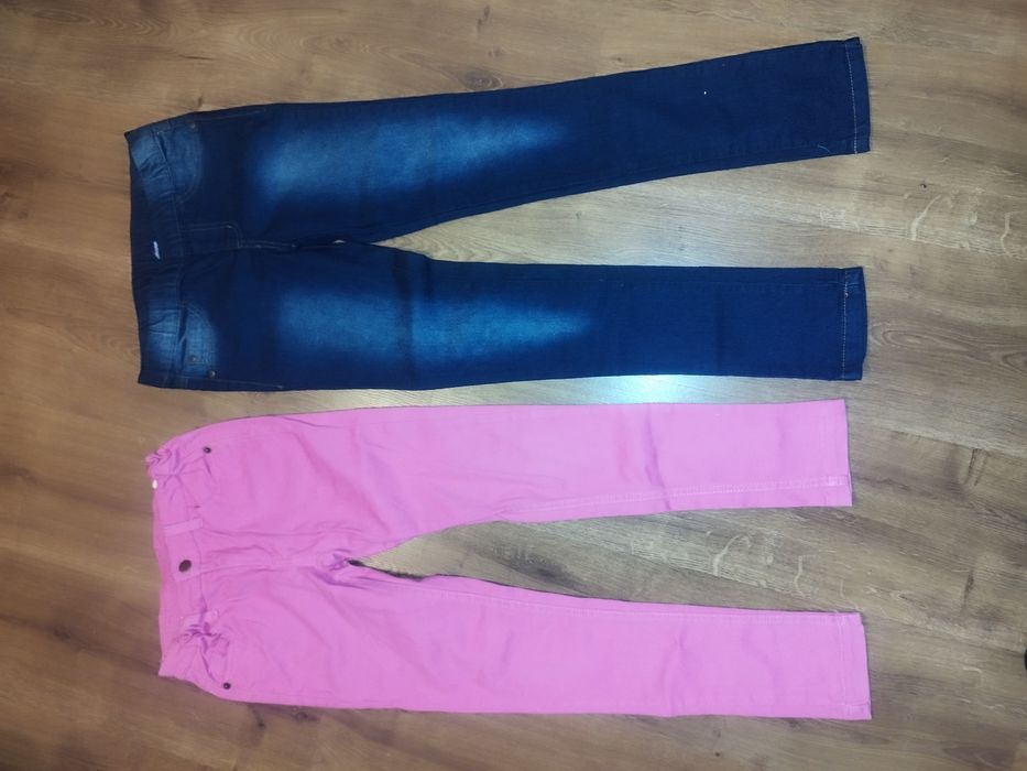 Spodnie, legginsy dziewczęce rozmiar 140 stan bdb
