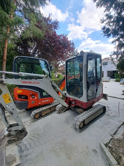 Wynajem koparki z operatorem , prace ziemne , usługi koparką , koparka