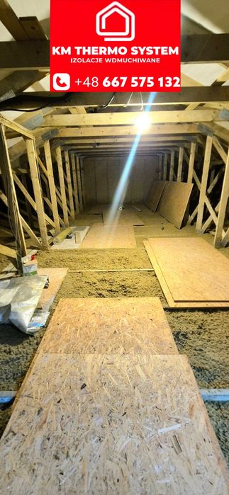 Ocieplenie Poddasza Wdmuchiwanie Docieplanie Celuloza Wełna izolacja