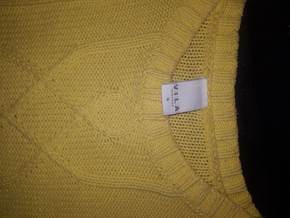 Sweter sweterek Vila r.S cytrynowy