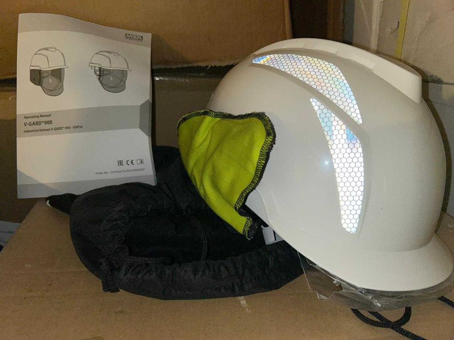 Kask ochronny elektryka MSA V-Guard 900/950 z przyłbicą - nowy