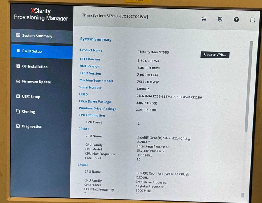 Сервер Lenovo ThinkSystem ST550 Tower DDR4 Xeon Silver 4114